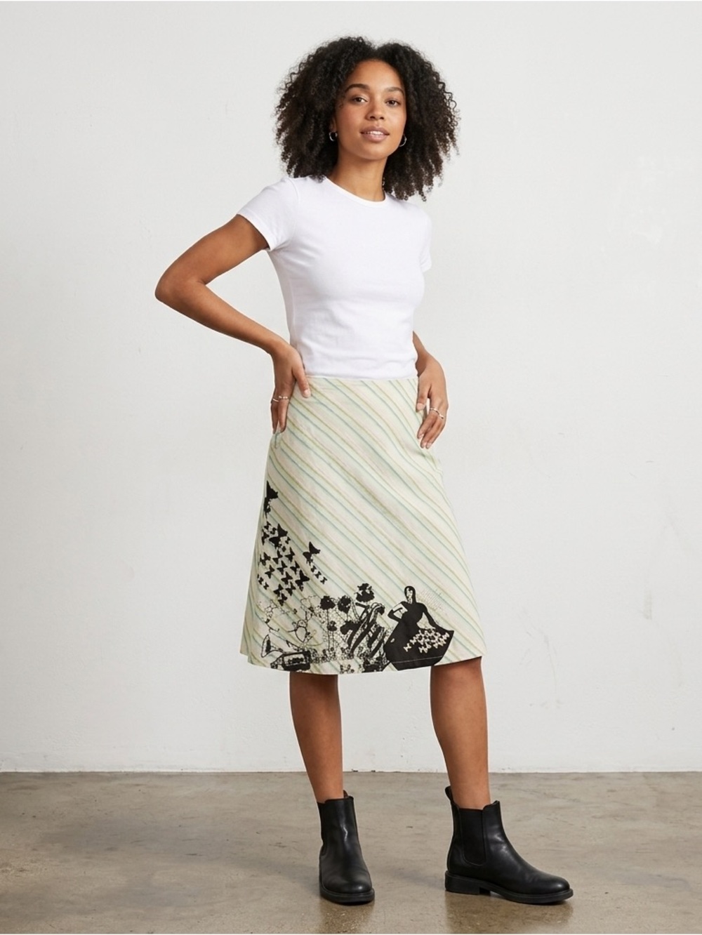 Industry Multi-Color Striped Butterfly Skirt - Size 29